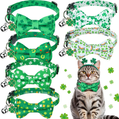 Hsei kitten holiday collar collection demonstrating the premium stitching and durable fabric.
