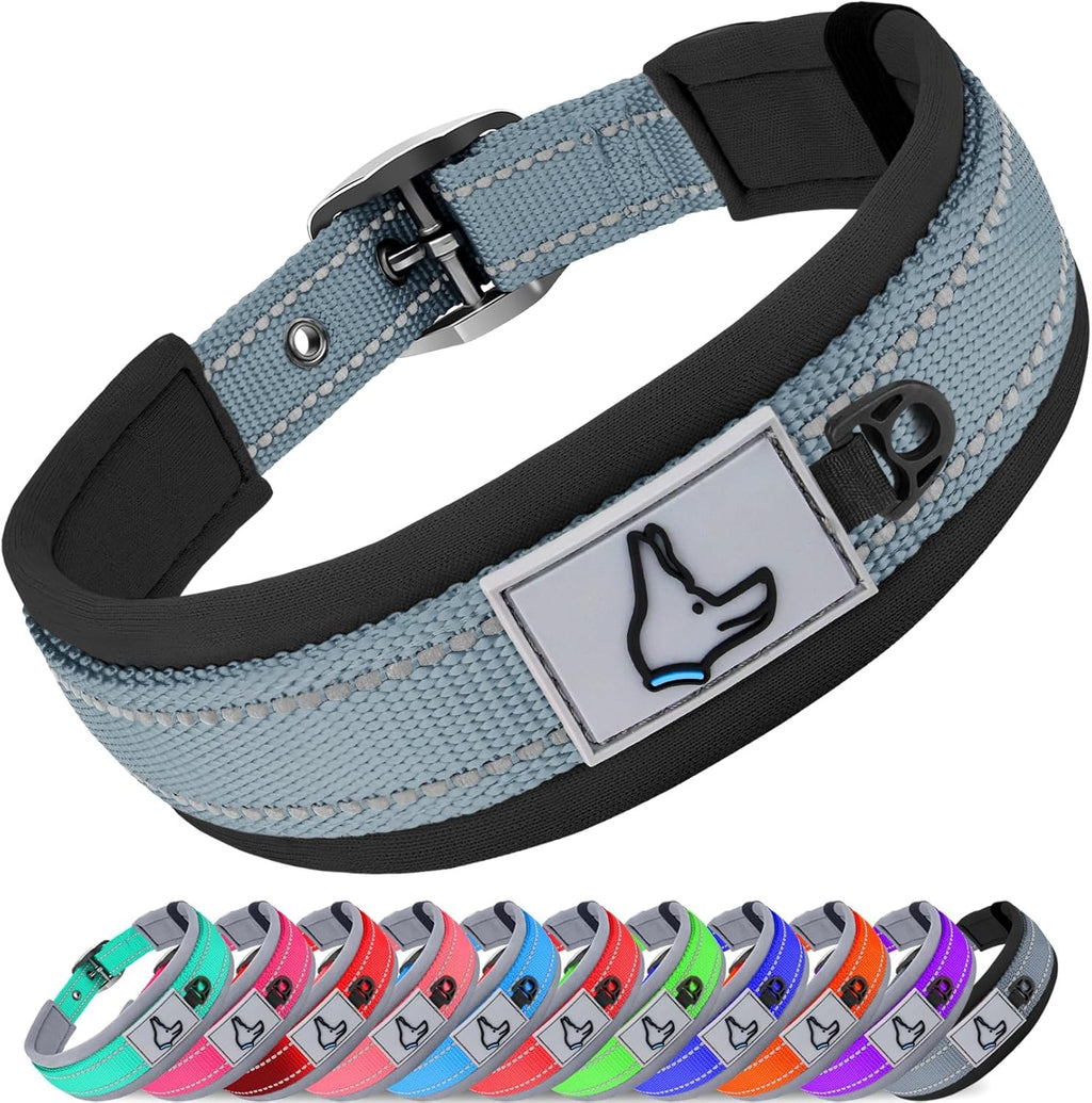 Detailed view of reflective stitching on Joytale collar