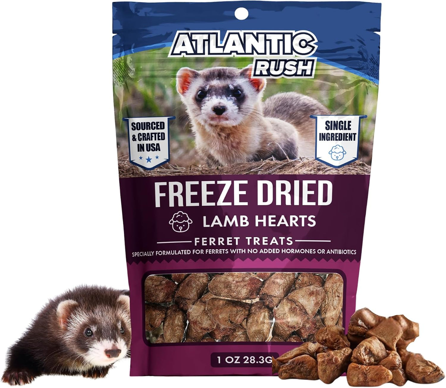 Freeze Dried Small Pet Treats - Resealable Bag of Treats for Ferrets - Ferret Snacks - Single Ingredient Ferret Food With No Preservatives Or Fillers- Small Animals Treats (1oz, chicken Heart) - Image 11