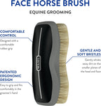 Wahl black horse grooming brush soft synthetic bristles close up