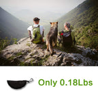 Durable gray exterior fabric details of the YMETECH portable pet feeding dish set