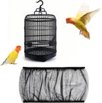 SFIELCAPA bird cage seed catcher front view showing black nylon mesh skirt design