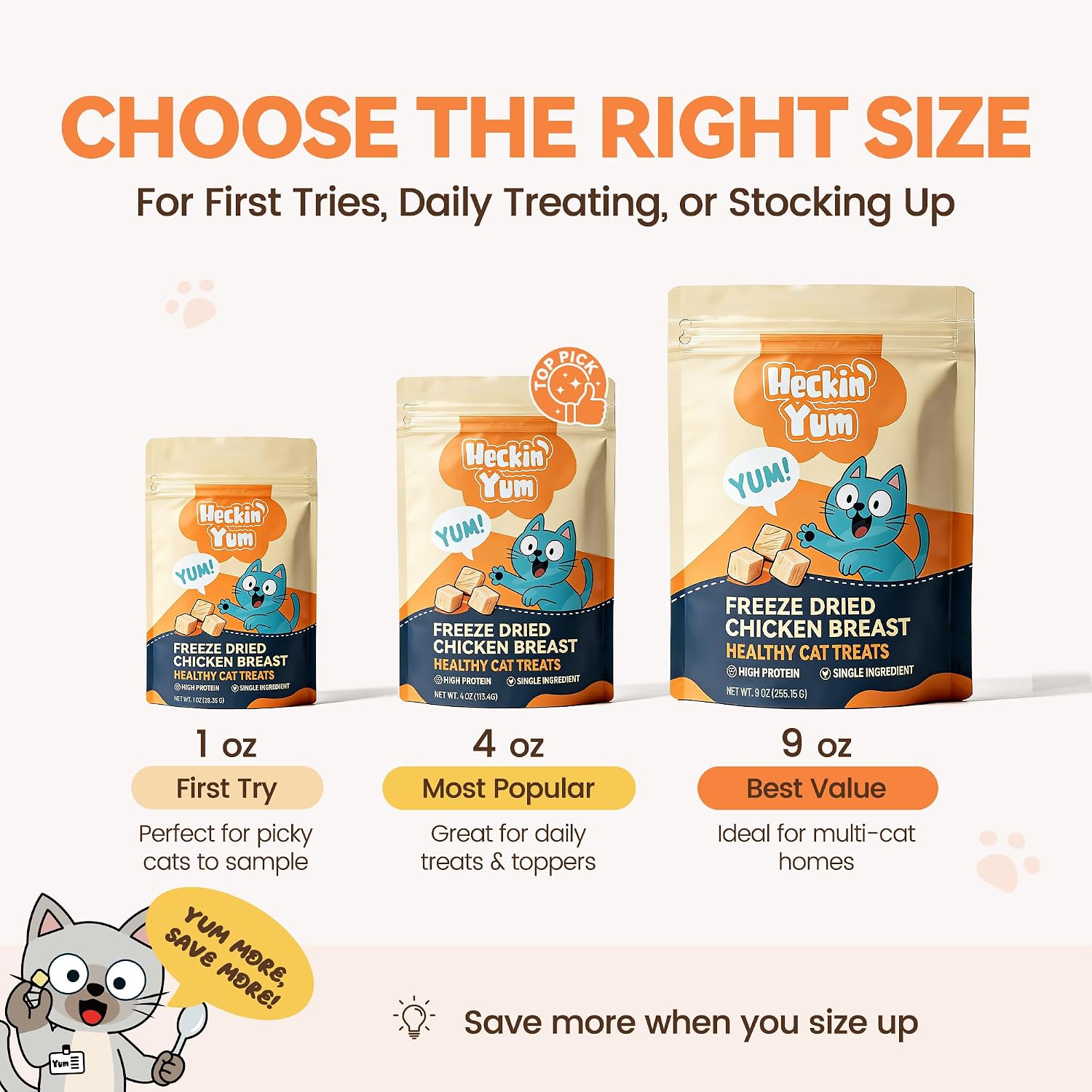 Freeze Dried Chicken Cat Treats, Single Ingredient Chicken Breast Cat Snacks, High Protein Grain-Free Food Topper for Picky Cats, 4 oz - Image 9