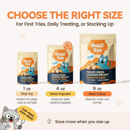 Freeze Dried Chicken Cat Treats, Single Ingredient Chicken Breast Cat Snacks, High Protein Grain-Free Food Topper for Picky Cats, 4 oz - Image 9