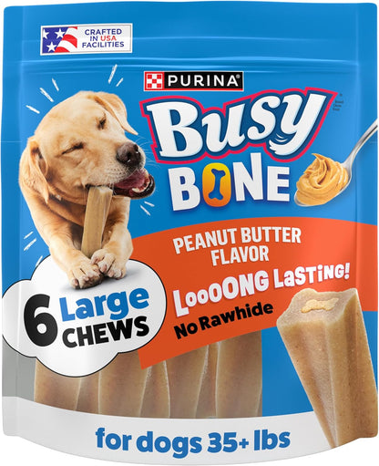 Purina Busy Bone Adult Dog Chew Bone Treats, Peanut Butter - 10 ct. Pouch - Image 13