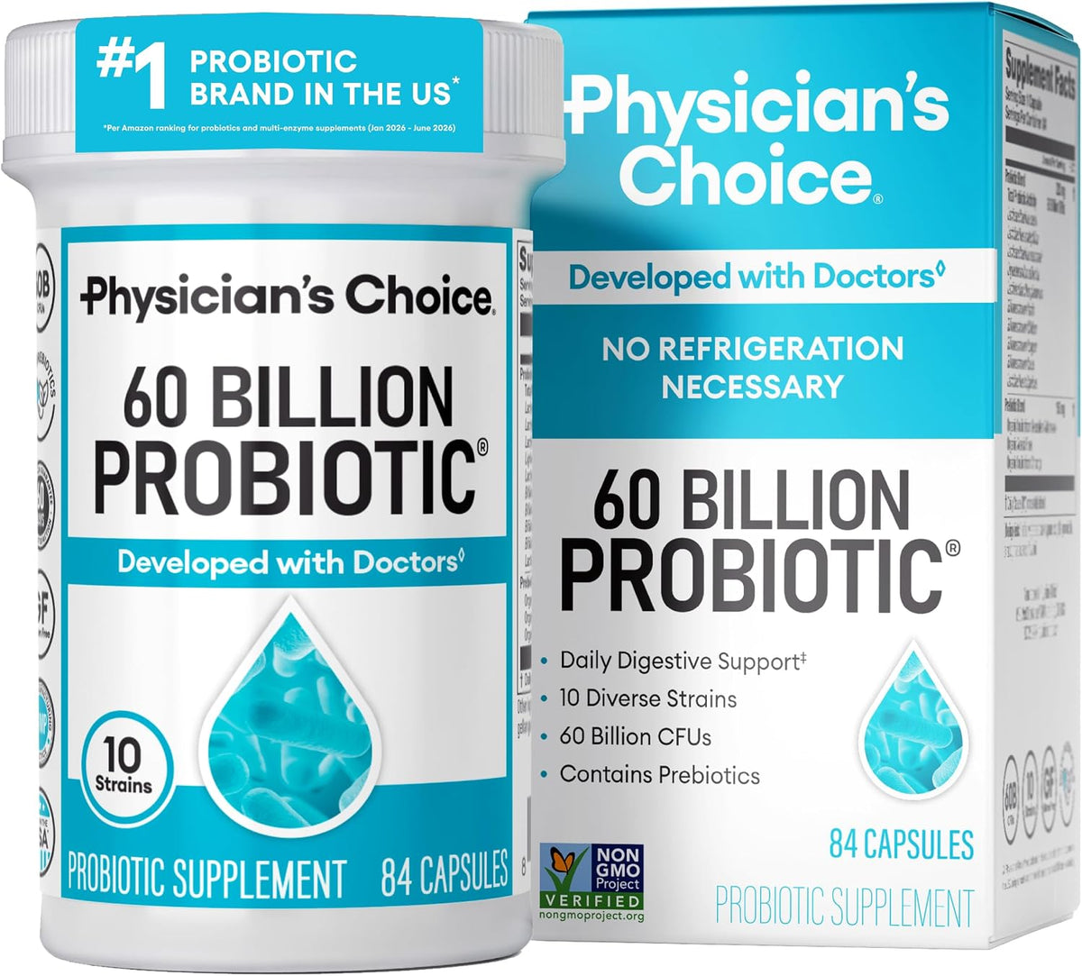 Physician's Choice Probiotics 60 Billion CFU lifestyle wellness presentation