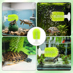 Close-up view of the durable non-marking suction cup base of the reptile shell scratching brush.