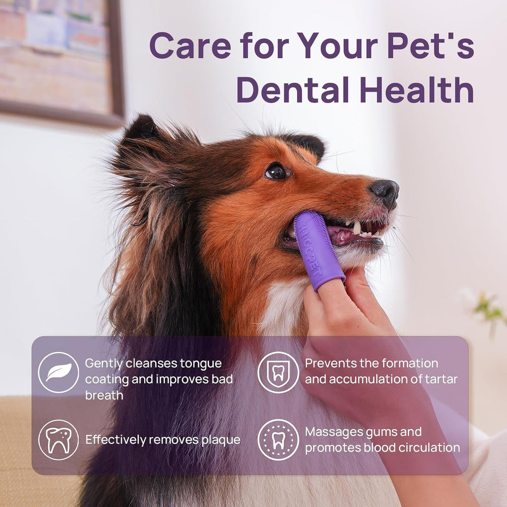 Hicc Pet dual-sided silicone finger toothbrush for dogs