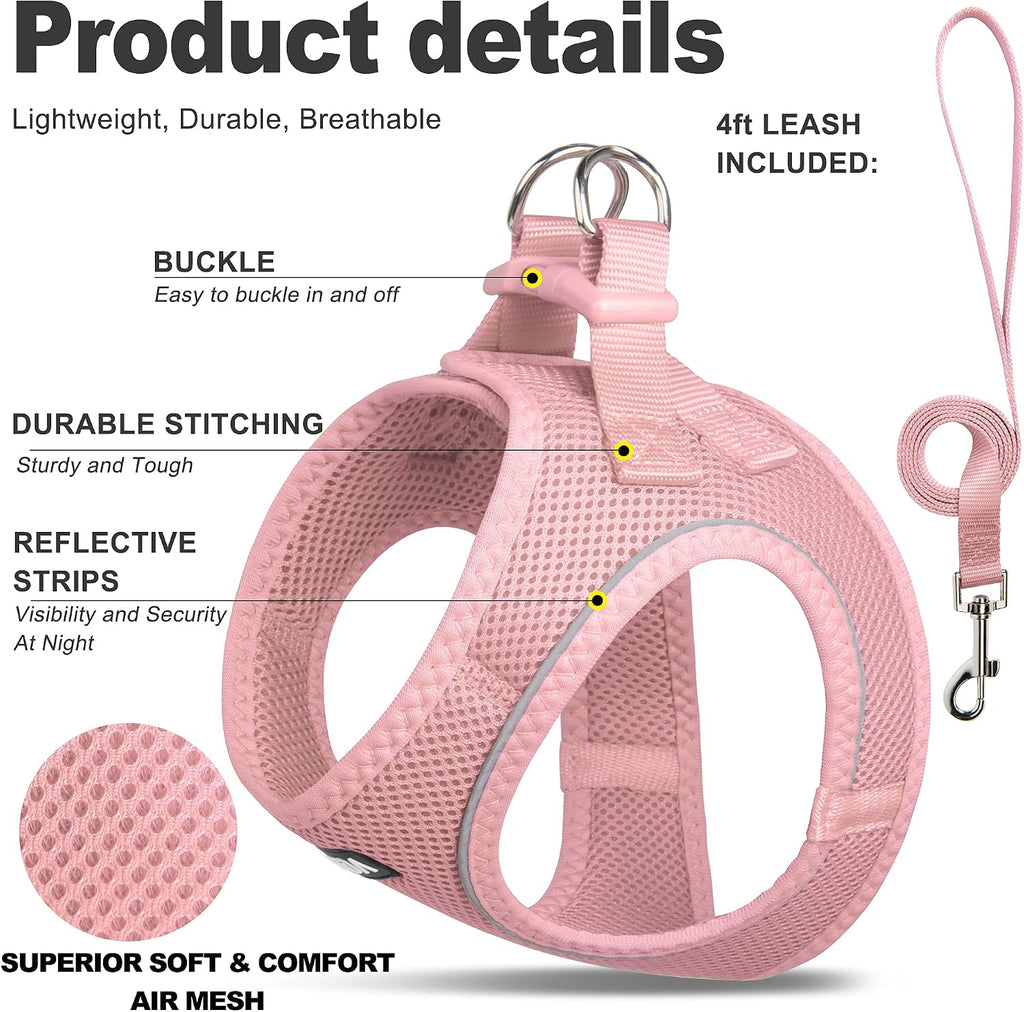 Fida escape-proof kitten harness breathable mesh fabric