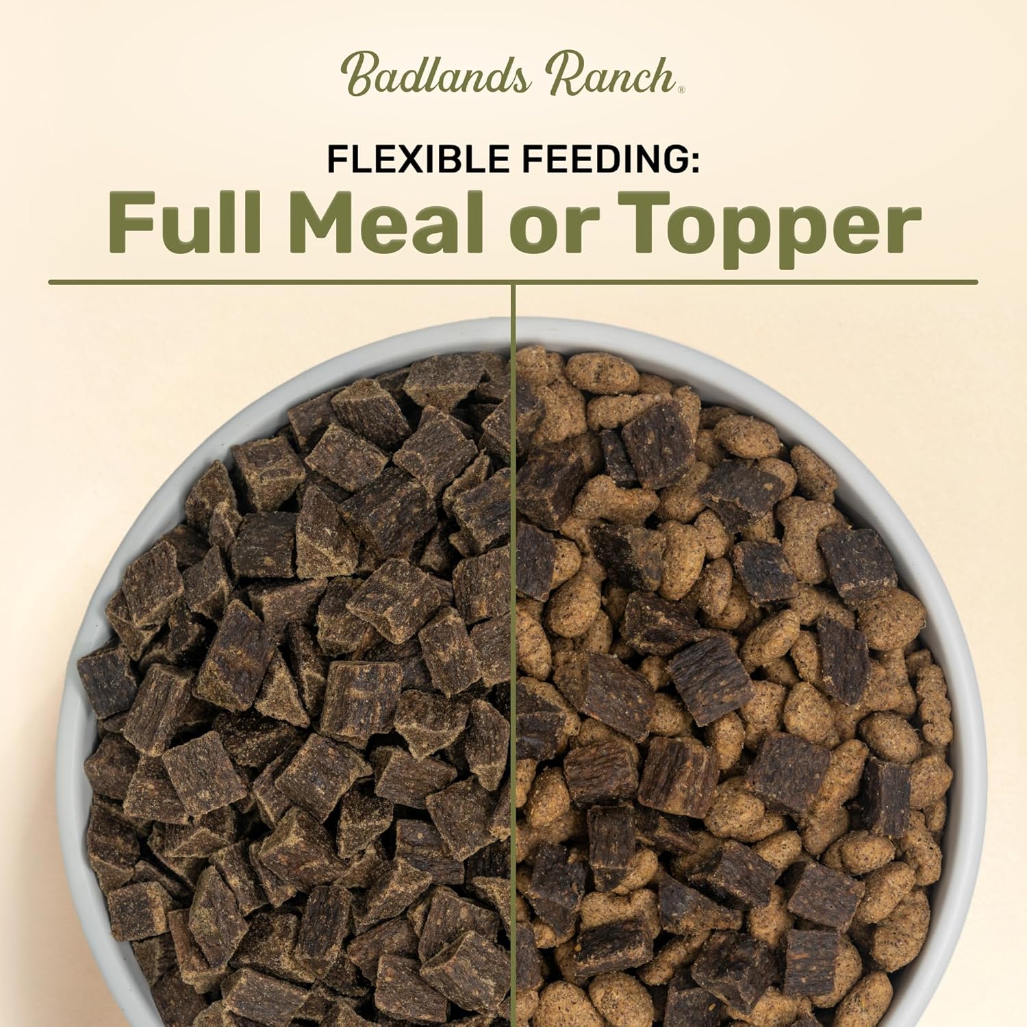 Badlands Ranch Superfood Complete grain free dog food daily feeding guideline chart