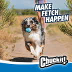 Chuckit! Rebounce blue and orange rubber fetch ball