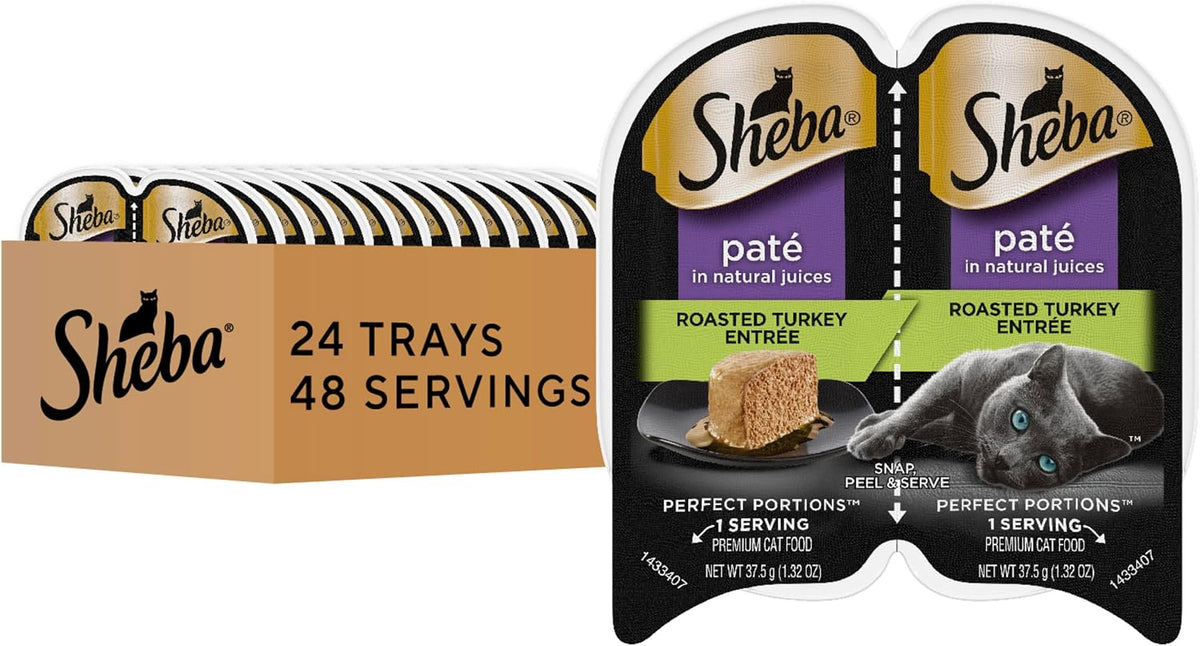 Sheba Perfect Portions Wet Cat Food Pate Sustainable Salmon Entree, 2.6 oz. Twin-Pack Trays, Cat Food Wet Recipe (24 Count, 48 Servings) - Image 15