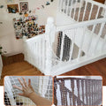 Agona mesh netting safety net front view showing white child safety barrier on balcony rail.