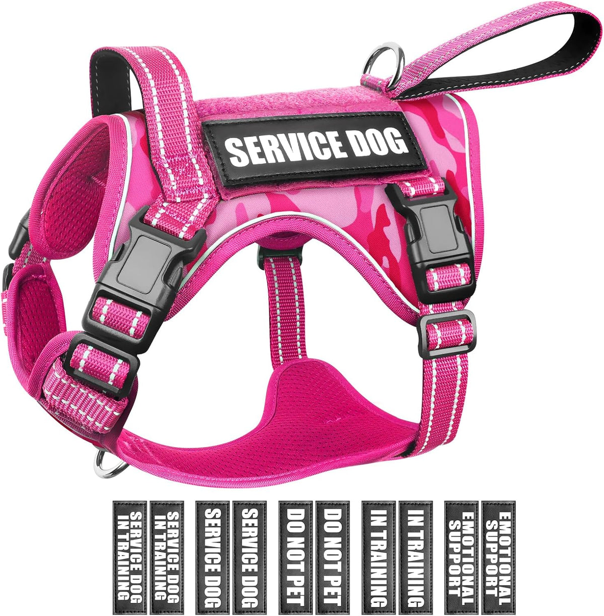 WINSEE Tactical Dog Harness, No Pull Dog Harness for Medium Large Dogs with Handle & Molle, Military Service Dog Vest Harness in Training Pet Harness for Small Dogs - Image 10