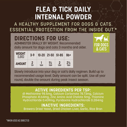 Earth Animal Natural Flea and Tick daily dietary supplement for dogs and cats