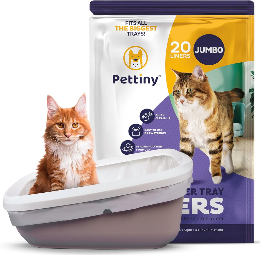 Pettiny 20 Cat Litter Box Liners with Drawstrings - Scratch Resistant Cat Litter Bags for a Medium and Large Litter Pan - Image 10
