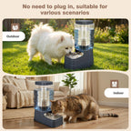 2.2 Gallon Pet Automatic Dog Water Dispenser Cat Gravity Waterer Feeder with Stainless Steel Bowl 8L Large Capacity Puppy Feeding Raised Bowls with Filter,Ice Pack - Image 9