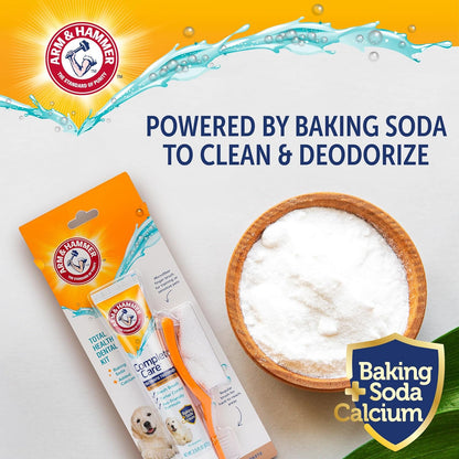 Arm & Hammer fluoride free dog toothpaste with baking soda ingredients view