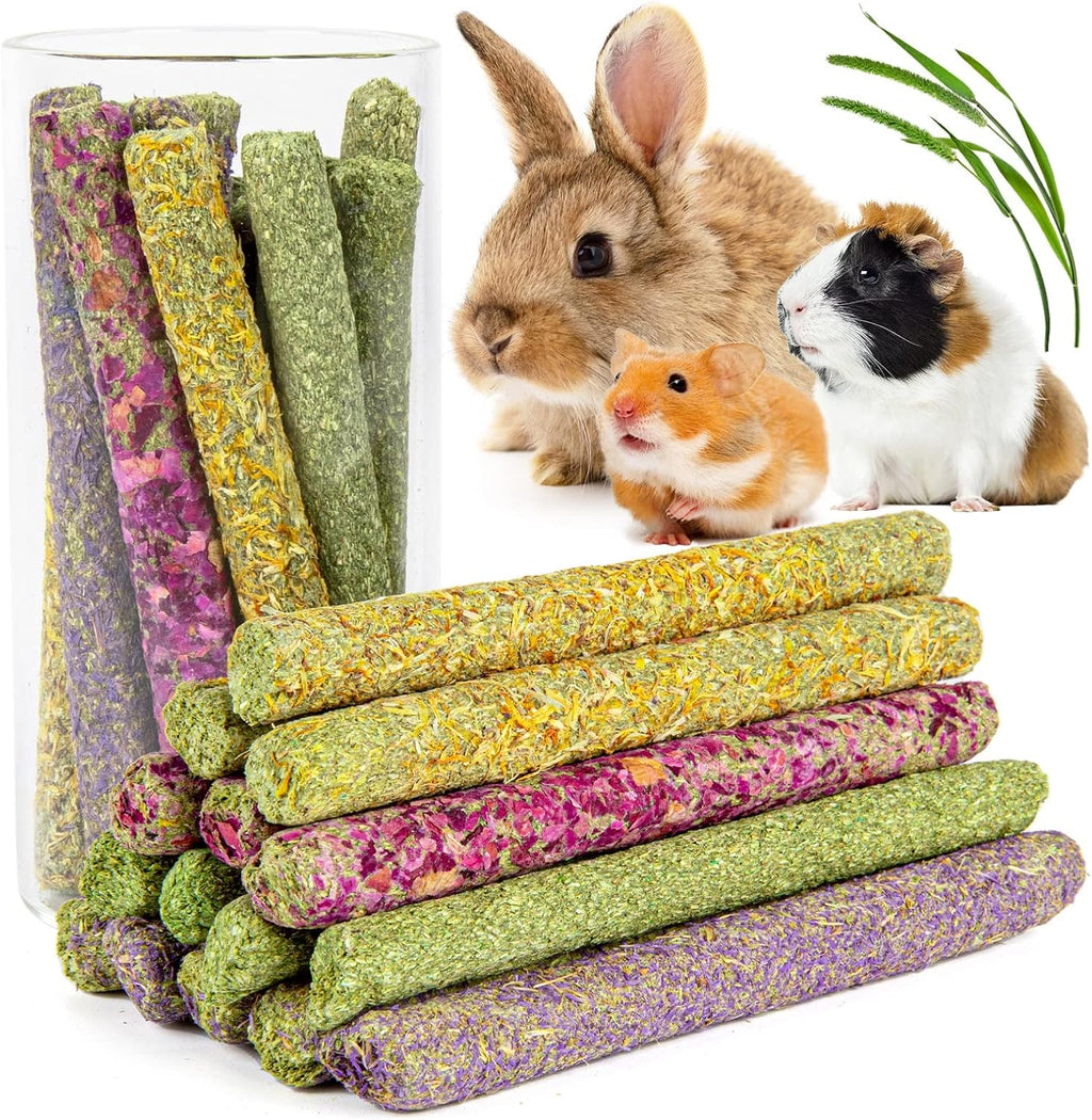 Sofier 32Pcs Timothy Hay Sticks 320g for Rabbit, Guinea Pig, Hamster - Natural Handmade Treats and Chews for Teeth - Chinchilla, Rat, Gerbil Toys - Image 10