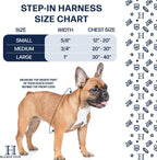 Hamilton purple adjustable nylon dog harness front view pet accessory