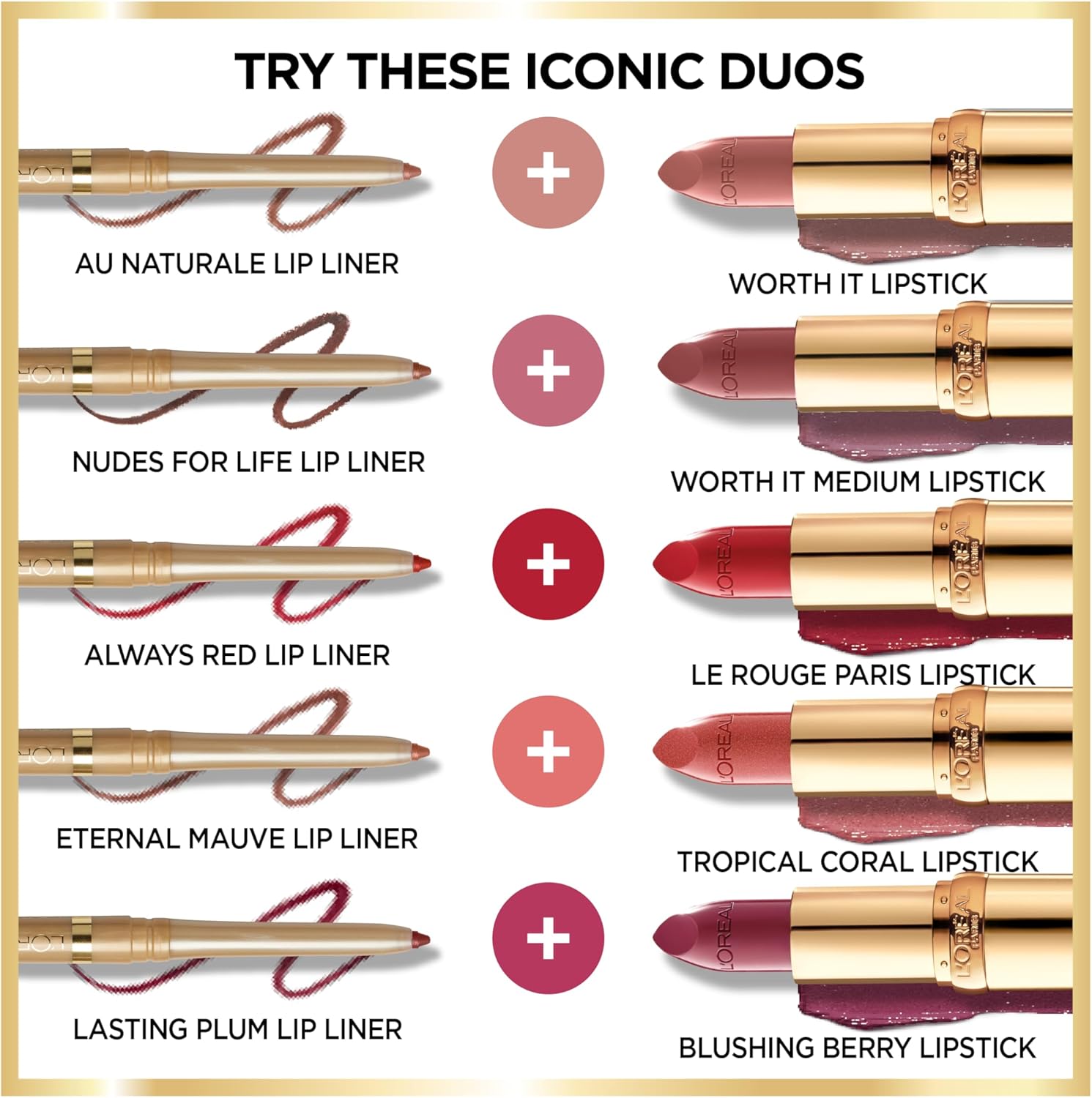 L'Oreal Paris rich color creamy lipstick for hydrated soft lips