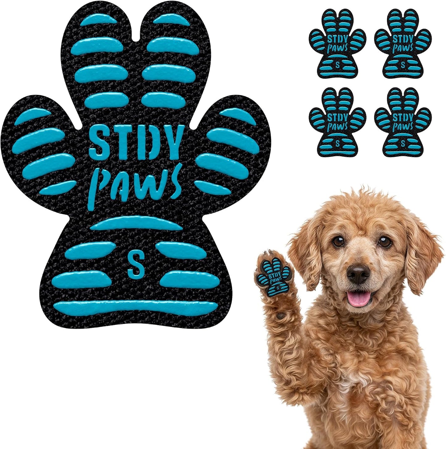 Anti-Slip Paw Stickers for Dogs Feet - Non-Slip Paw Pads for Traction on Hardwood & Tile Floors - Breathable Adhesive Friction Foot Grips for Senior & Injured Dogs - 24 Pads (Size L) - Image 9