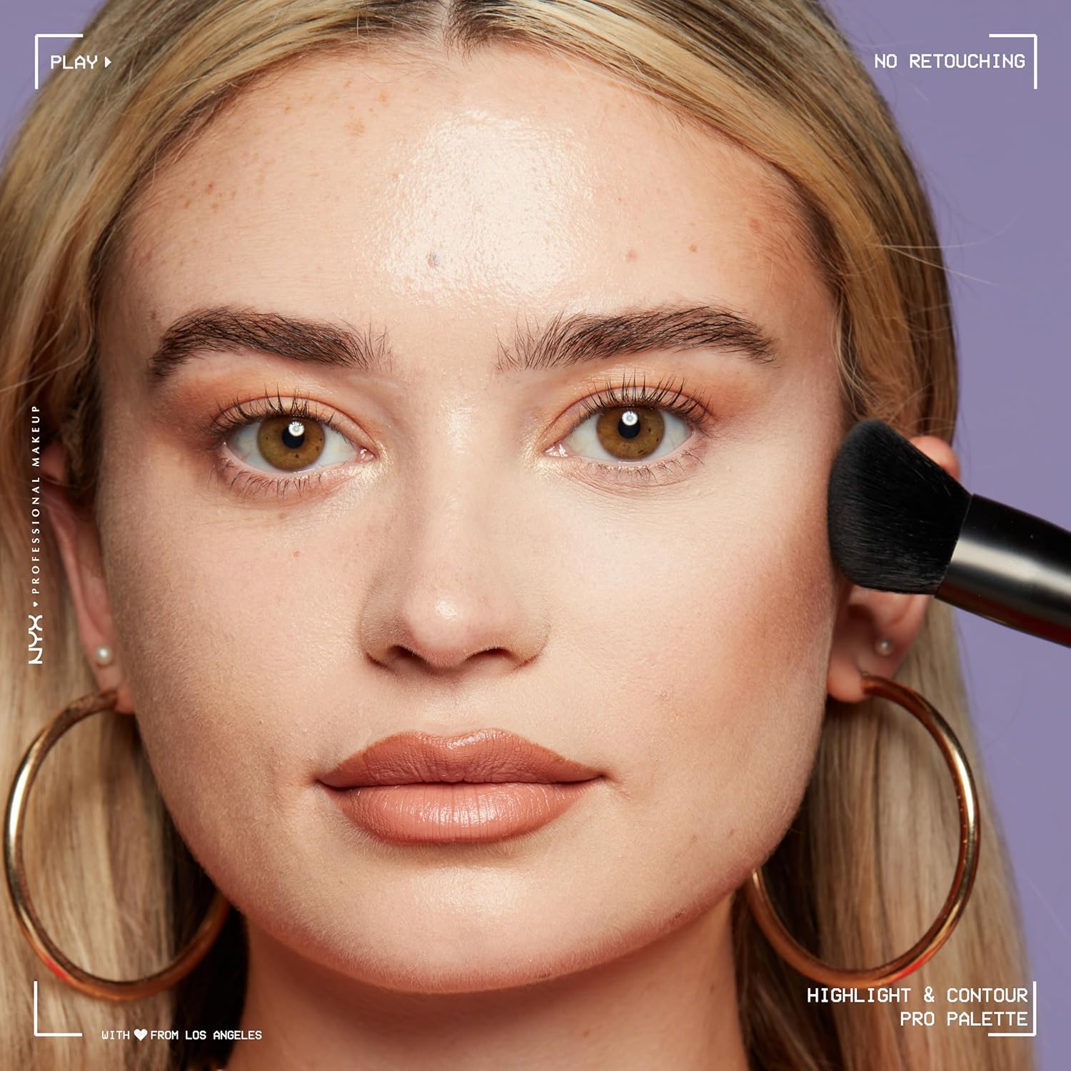 Finely milled matte contour and highlight pans for seamless blending