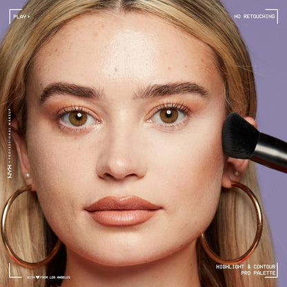 Finely milled matte contour and highlight pans for seamless blending