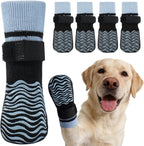 Kuoser Dog Socks for Hardwood Floors Anti Slip, Grippy Socks for Dogs to Prevent Licking Paws, Comfy Booties Dog Anti Scratch Socks Pet Protectors for Jnjured Paw, 4 Pack-S - Image 9