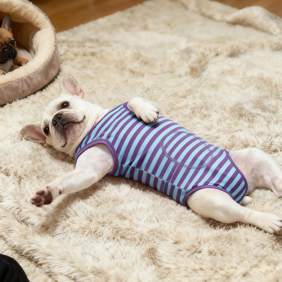 Recovery Suit for Small Dogs,Female and Male Spay Neuter Onesie,Anti-Licking Abdominal Wound Protection,Suitical Recovery Suit for Puppy, Cone Alternative(Flowers-XXS) - Image 11