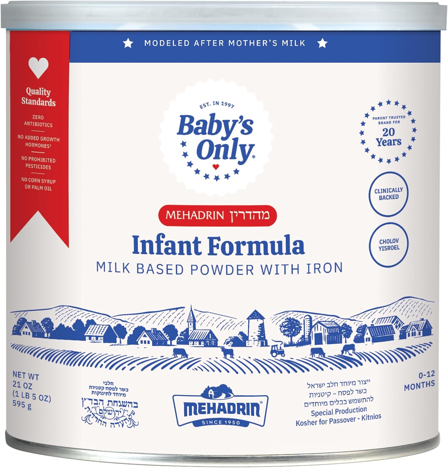 Baby's Only Complete Nutrition Infant Formula front view of canister