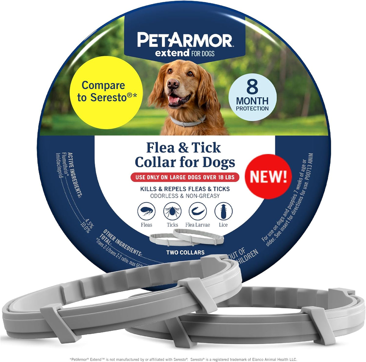PetArmor Extend Large Dog Flea and Tick Treatment & Prevention, Collar for Large Dogs Above 18 lbs., 8 Months of Protection, Odorless & Non-Greasy, Waterproof, Kills Fleas, Ticks, and Larvae, 1 Count - Image 10
