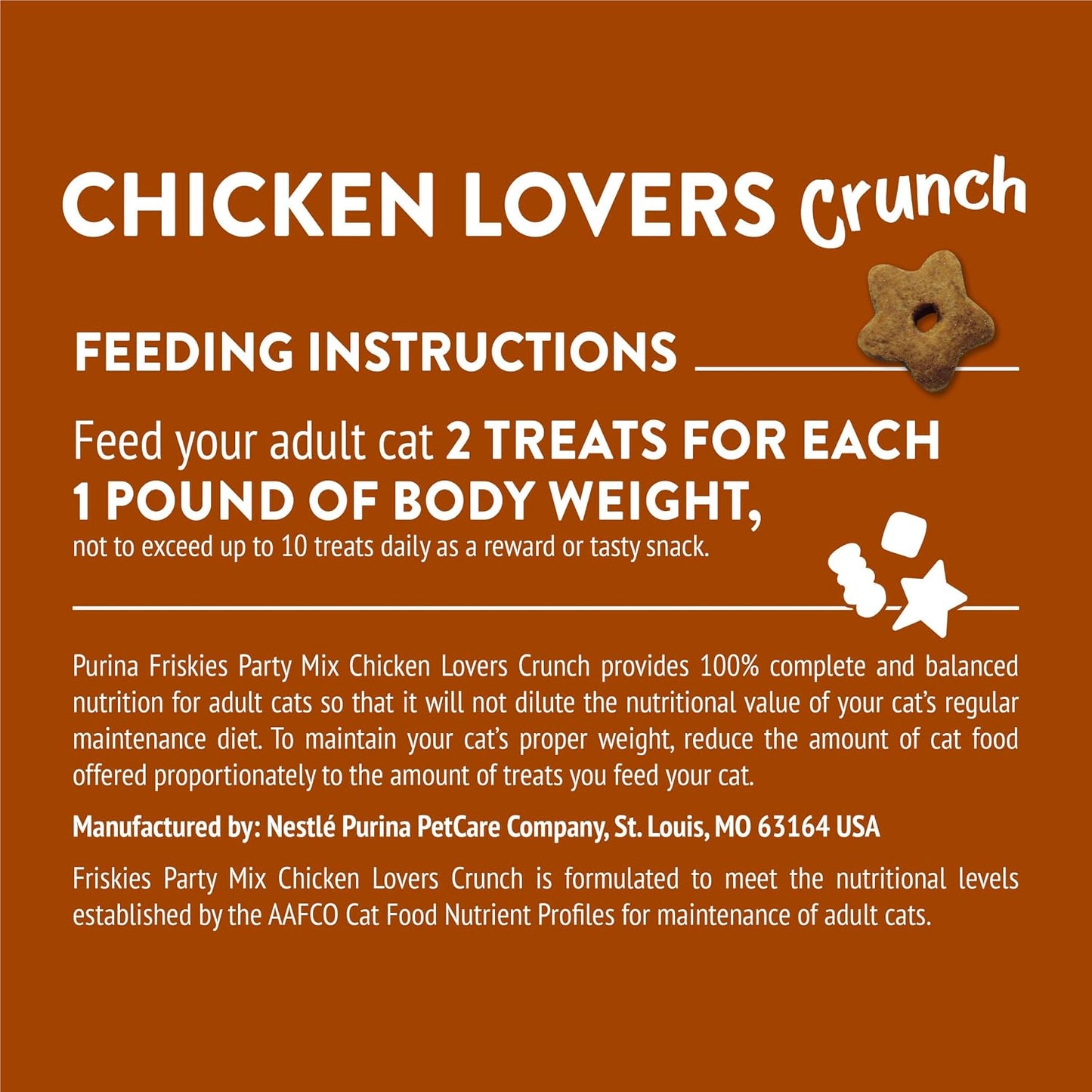 Purina Friskies Cat Treats, Party Mix Chicken Lovers Crunch - 20 Oz. Pouch - Image 9