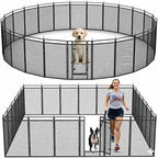 Escape proof pet containment system suitable for medium and large dogs.