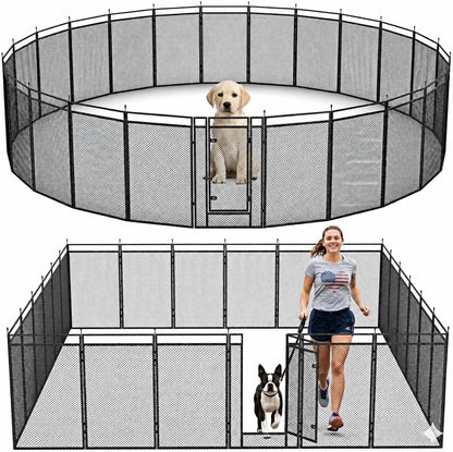 Escape proof pet containment system suitable for medium and large dogs.