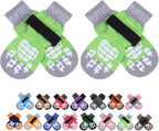 PUPTECK Anti-Slip Dog Socks with Double Sides Grips for Small Medium Large Dogs Hardwood Floors Prevents Licking, Dog Shoes for Hot Pavement Traction Control Paw Protector for Senior Dogs, Grey L - Image 10