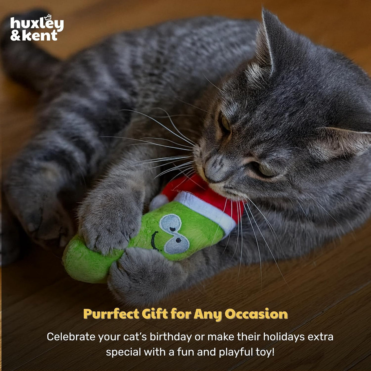 Authentic Huxley and Kent pet supplies holiday edition.