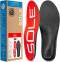 SOLE Active Medium Insoles front view showing red orthotic arch support