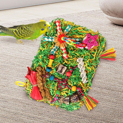 Eco friendly bird safe shredding toy for small and medium parrots