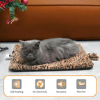 PetTemp Self Heating Pet Mat close up of soft brown black fabric
