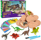 Toyk dig up dinosaur fossil eggs kit packaging front view featuring colorful prehistoric designs