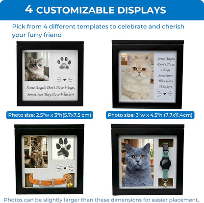 OtterPets pet cremation box with four customizable displays