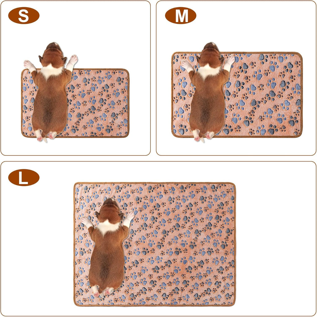 Cadono plush flannel puppy throws in white pink and brown colors laid flat