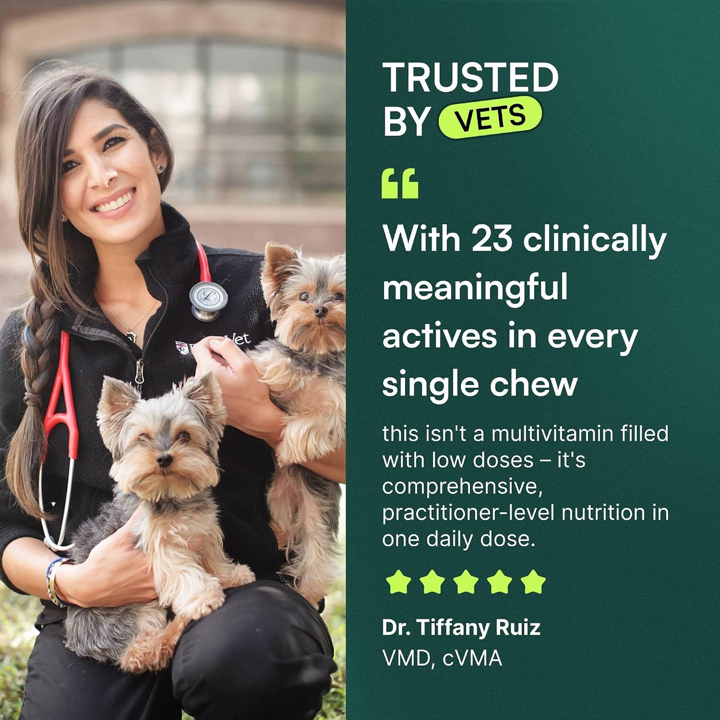Wuffes dog multivitamin nutritional ingredients panel