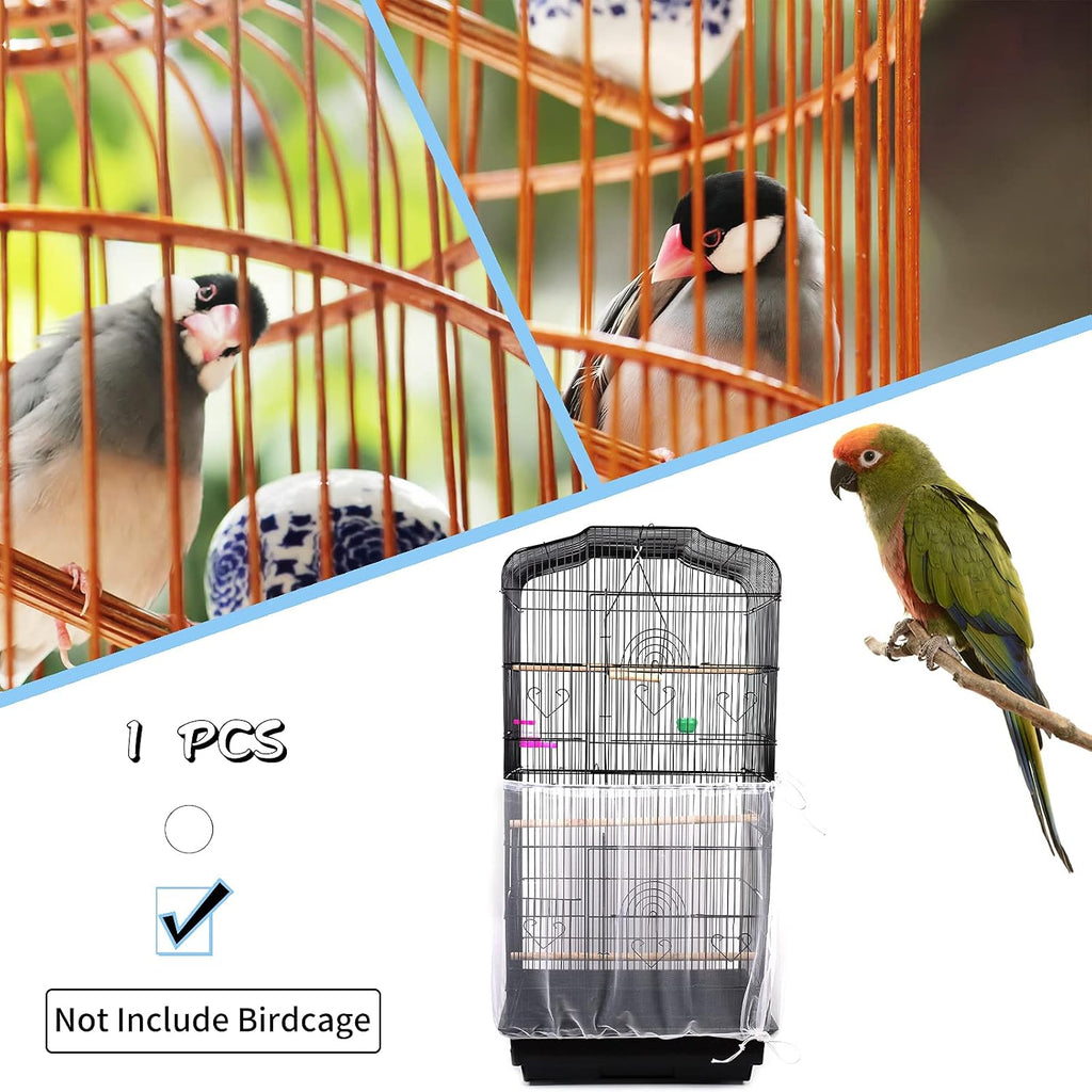 Comparison of bird cage with and without Daoeny mesh cover