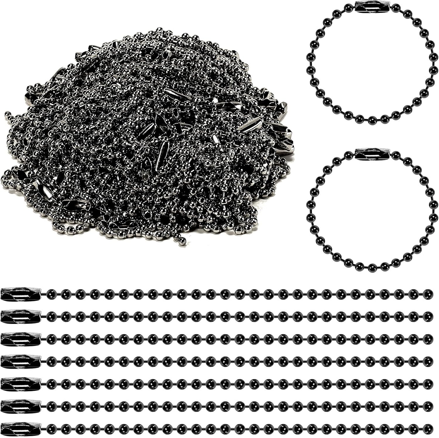 GEKIXUTP metal bead chain loop with secure clasp closure demonstration