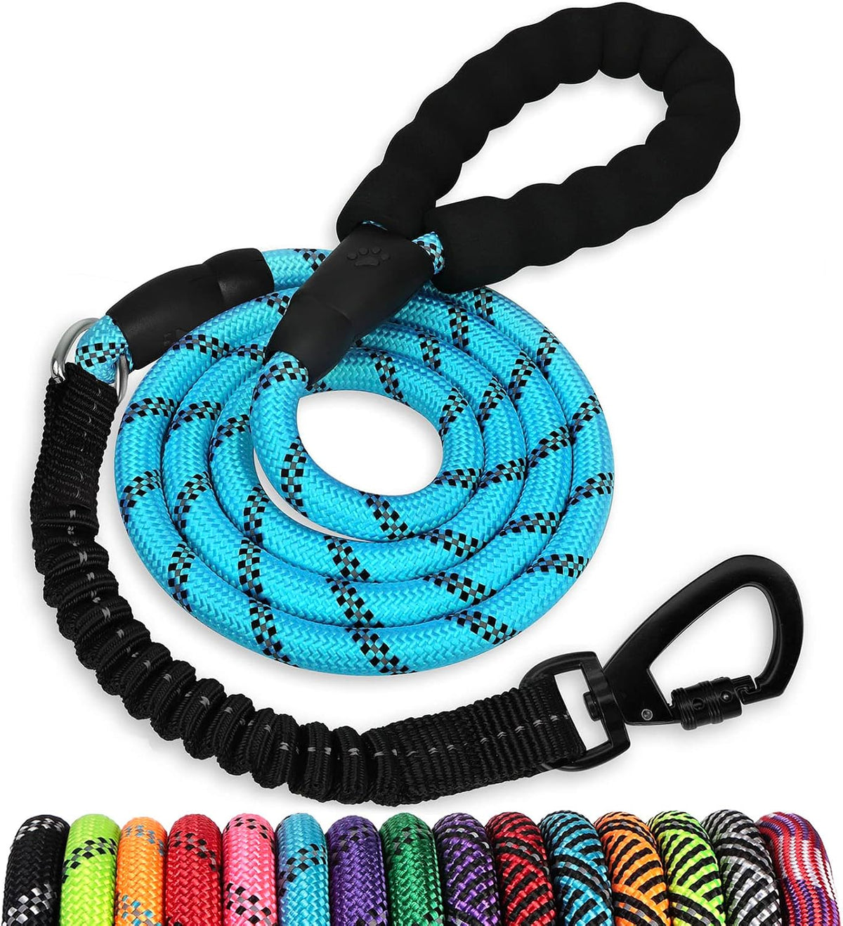 Jenico 15ft dog lead full product layout showing all premium components