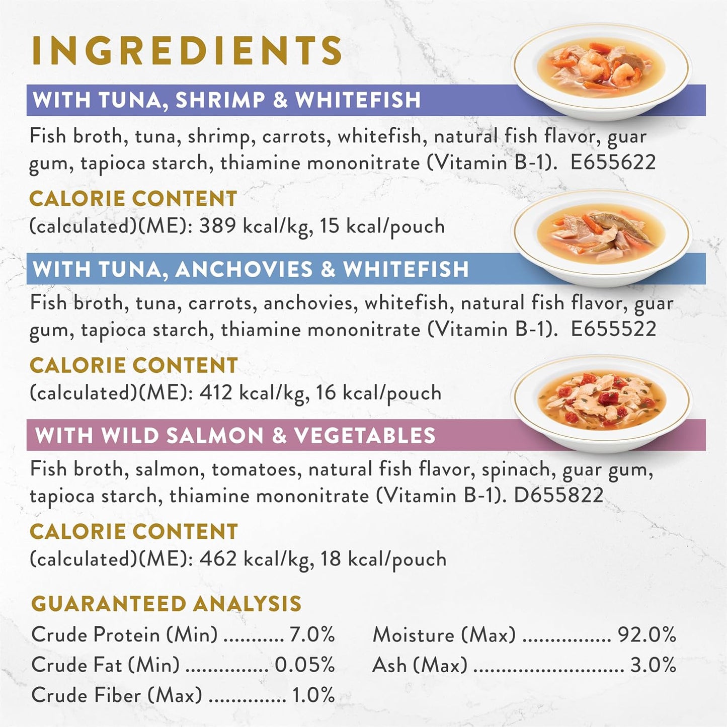 Silky savory lickable cat broth complement in a small serving bowl