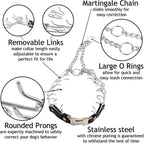 Herm Sprenger canine prong collar quick snap buckle mechanism detailed shot.