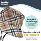 Lifestyle shot of medium size pet hat on a dog